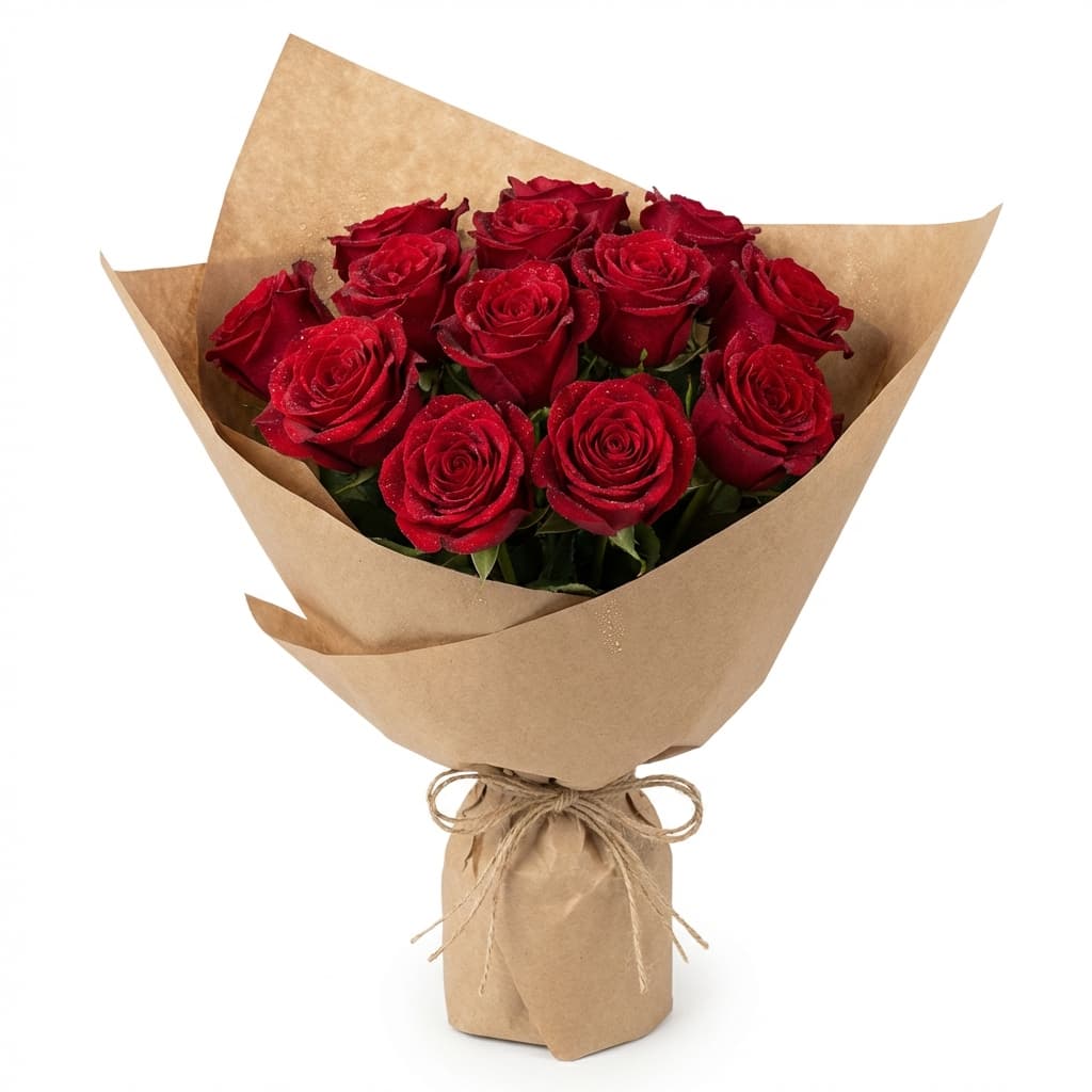 Buquê 12 Rosas Vermelhas
